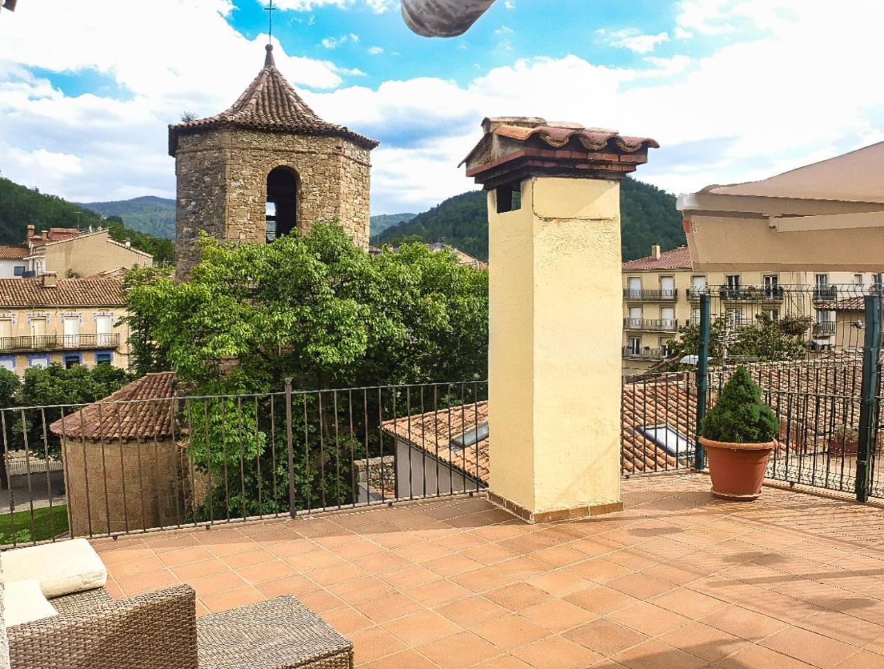 Casa Lola - Terraza Panoramica En El Centro Del Pueblo Lägenhet Sant Joan de les Abadesses Exteriör bild